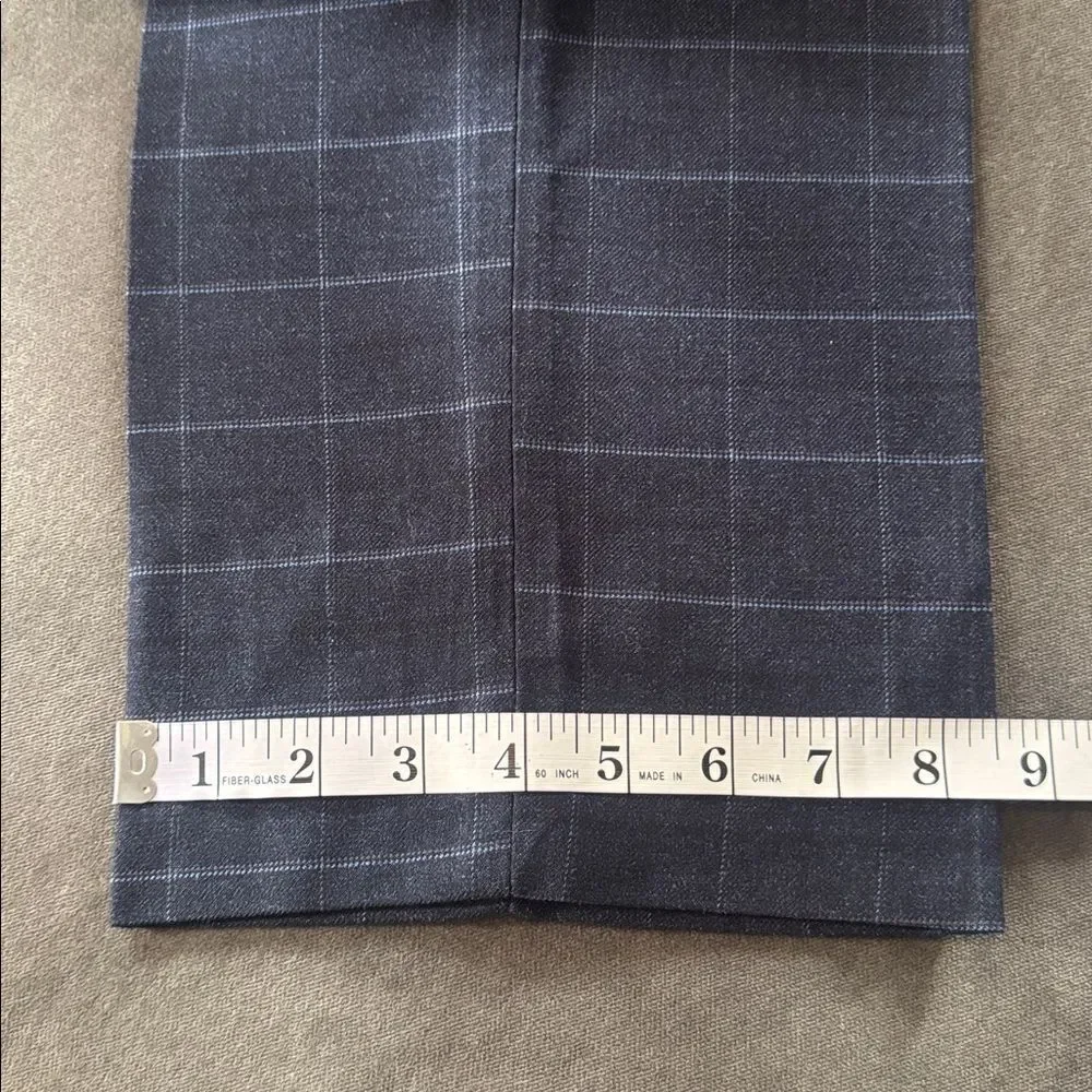 Men’s Plaid 3 Piece Slim Fit Formal Business Suit Jacket 44 Pants 40 NWT